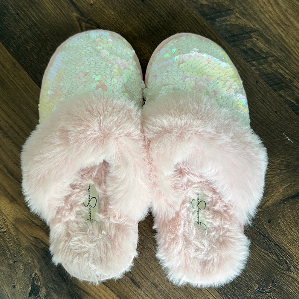 Girls sequin slippers